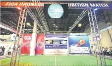  ?? ?? A Drone Soccer Match is underway as it makes its global debut during the Consumer Electronic­s Show (CES) in Las Vegas, Nevada.