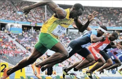  ??  ?? Usain Bolt, Mo Farah and Bradley Wiggins competing in the 2014 Commonweal­th Games. A reader is sorry we lost the chance to host the next event.