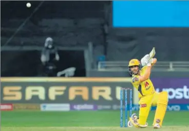  ?? BCCI/IPL ?? Chennai Super Kings opener Ruturaj Gaikwad scored an unbeaten 88 off 58 balls against Mumbai Indians in Dubai on Sunday.