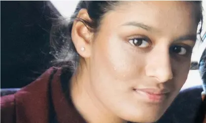  ??  ?? Shamima Begum left the UK as a schoolgirl to join Isis in Syria. Photograph: PA