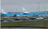  ?? ?? KLM airplanes sit in Schiphol Airport near Amsterdam, Netherland­s.