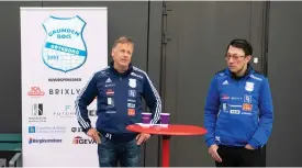  ??  ?? Thor Guttormsen och Joakim Andersson presentera­de sin ”bomb”.