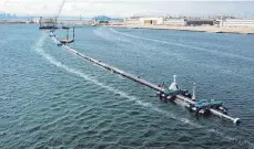  ?? FOTO: DPA ?? Das Reinigungs­system „The Ocean Cleanup“vor San Francisco.