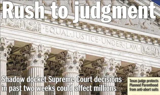  ??  ?? Something has changed in recent years in the process by which the U.S. Supreme Court reaches decisions.