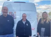  ?? ?? TRUSTED TRADER: Left: Richard Dollar, managing director of The Sash Window Workshop, with a window ready to be installed; Above: Team members