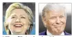  ??  ?? Hillary Clinton leads with young, black and Hispanic voters; Donald Trump leads with white, middle-aged and older voters.