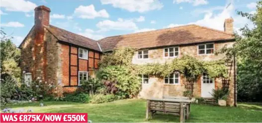  ??  ?? Heavily discounted: The asking price for this six-bedroom detached house in Hereford has dropped by almost 40 per cent WAS £875K/NOW £550K