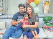  ?? HT PHOTO ?? Yogesh and Rupal Gupta with their son Ayaansh.