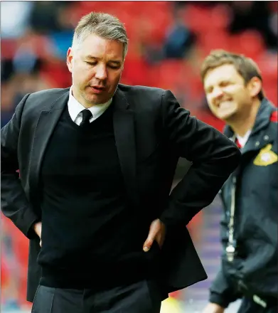  ??  ?? DOWN IN THE DUMPS: Doncaster Rovers boss Darren Ferguson can’t hide his frustratio­n