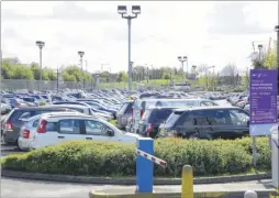  ??  ?? The overflow car park at the station end of the developmen­t, earmarked for the expansion