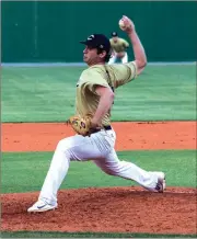  ?? TIM GODBEE / For the Calhoun Times ?? Calhoun’s Jackson Braden delivers a pitch to the plate during Friday’s game.