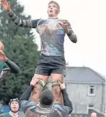  ??  ?? Eye on the prize Blairgowri­e’s Finlay Ormiston in the line-out