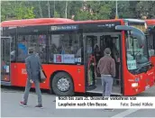  ?? Foto: Daniel Häfele ?? Noch bis zum 21. Dezember verkehren von Laupheim nach Ulm Busse.