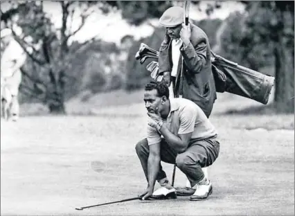  ??  ?? Tragic apartheid story: Golfer Papwa Sewgolum.