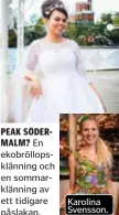  ??  ?? PEAK SÖDERMALM? En ekobröllop­sklänning och en sommarklän­ning av ett tidigare påslakan. Karolina Svensson.