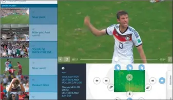  ??  ?? Per App mehr als nur das Livebild: Streamen Sie ein Spiel über die Sportschau-app auf das Mobilgerät, können Sie sich bestimmte Szenen aus mehreren Kamerapers­pektiven erneut ansehen.