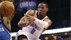  ?? SUE OGROCKI/THE ASSOCIATED PRESS ?? Russell Westbrook is averaging 30.4 points and 9.9 assists per game.