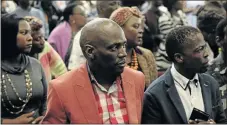  ??  ?? Hlaudi Motsoeneng during a prayer service for Lundi.