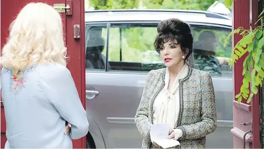  ?? BRIGHT PICTURES ?? Joan Collins stars as a washed-up movie star in The Time of Their Lives, which suffers from a dearth of kindness between characters.