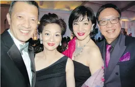  ??  ?? Prominent couples Allen and Karen Wong and Cecilia and Edmund Heung were among the major supporters who contribute­d to the VAG’s successful night.