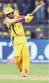  ?? Courtesy: IPL ?? Ambati Rayudu of Chennai is in good nick, scoring a century in the previous match.