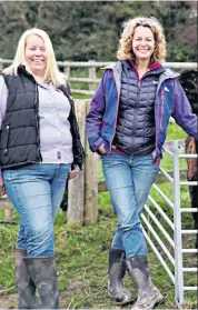  ??  ?? Inspiratio­nal: Kate Humble (right) with alpaca farmer Emma