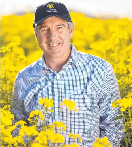  ??  ?? Robert Spurway, the CEO of GrainCorp, welcomed the larger crop after the drought.