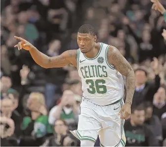  ?? STAFF FILE PHOTO BY MATT STONE ?? POINTED IN ANOTHER DIRECTION? Marcus Smart is a player the Celtics potentiall­y could consider moving before Thursday’s NBA trade deadline.