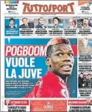  ??  ?? Pogba, en la portada del diario Tuttosport