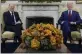  ?? SUSAN WALSH — THE ASSOCIATED PRESS ?? President Joe Biden meets with German Chancellor Olaf Scholz in the Oval Office of the White House on Friday.