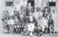  ?? | SS Singh Collection ?? PUPILS of the Clare Estate Indian School, Durban, 1909. The school was opened in 1902. A Mr Coopsamy, a local resident, erected the building. The school primarily catered to the educationa­l needs of the children of those who worked in the sugar mill. The first principal was BJ Phillip.