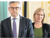  ?? ?? ÖVP-Finanzmini­ster Magnus Brunner und die grüne Klimaminis­terin Leonore Gewessler