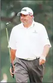  ??  ?? Angel Cabrera of Argentina looks on from the 7th green during the final round of the 2013 Masters Tournament at Augusta National Golf Club on April 14, in Augusta, Georgia.
(AFP)