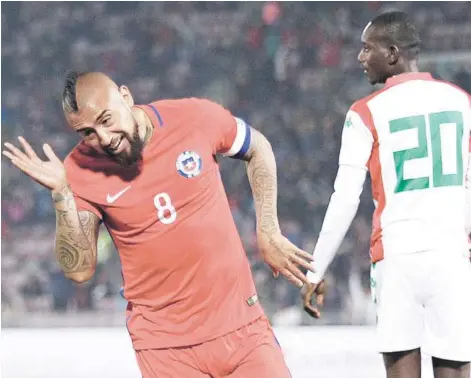  ?? FOTO: PHOTOSPORT ?? Arturo Vidal festeja la apertura de la cuenta ante Burkina Faso.