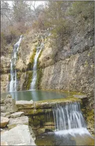  ?? (NWA Democrat-Gazette/Flip Putthoff) ?? Waterfalls are abundant from one end of the park to the other.