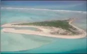  ?? PICTURE: ASSOCIATED PRESS ?? A portion of Midway Atoll in the Papahanaum­okuakea Marine National Monument seen from Air Force One, with President Barack Obama aboard, as it comes in for a landing at Henderson Field, yesterday.