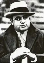 ?? Fotos: Paramount, Universal, UPI, dpa ?? Der historisch­e, der echte Alphonse Gabriel „Al“Capone (1899–1947).