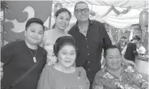  ??  ?? Escudero, seated with Representa­tive Imelda Marcos were flocked by (standing, from left) Aiza Seguerra, Liza Dino-Sequerra, and James Cooper