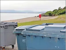  ??  ?? The council says the bins at Ganavan are emptied daily.