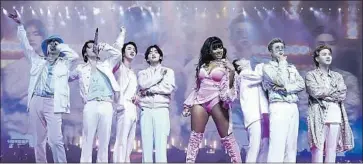  ?? Bighit Music ?? MEGAN THEE STALLION makes a surprise appearance at BTS’ show to do her verse from a “Butter” remix.