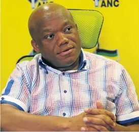  ?? /Sunday Times ?? Hopeful: Sihle Zikalala, the ANC’s task team co-ordinator in KwaZulu-Natal, says the party is hoping to hold its aborted provincial conference in six weeks.