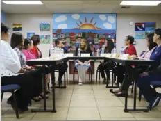  ??  ?? First lady Melania Trump participat­es in a roundtable discussion at Southwest Key Campbell, a shelter for children who have been separated from their parents in Phoenix, Ariz., on Thursday. AP PHOTO/CAROLYN KASTER