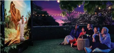  ?? EPSON CANADA, LTD. ?? Ideal for backyard movie nights or indoor viewing, Epson’s compact EpiqVision Mini EF12 Smart Streaming Laser Projector ($1,299) offers up to a 150-inch picture when splashed against a screen, tent or the side of a house.