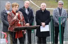  ??  ?? Cllr Kathleen Codd Nolan speaking at the official opening.