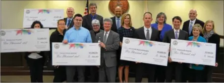  ?? SUBMITTED PHOTO ?? Pictured, front row, from left: Lisa Kazanjian, Director of Marketing and Physician Outreach, Brandywine Hospital; Diana Kane, M.D., Department of Emergency Medicine, Chester County Hospital; Kyle Finucane, Lead Emergency Department Social Worker,...