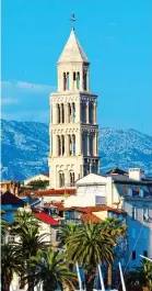  ??  ?? TOWERING: St Domnius Cathedral and, top, the amphitheat­re at Salona