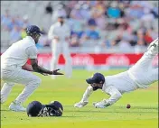 ?? AFP ?? n India’s slip fielders dropped crucial catches in the first Test against England at Edgbaston.