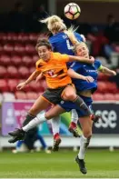  ??  ?? Fara Williams is squeezed out