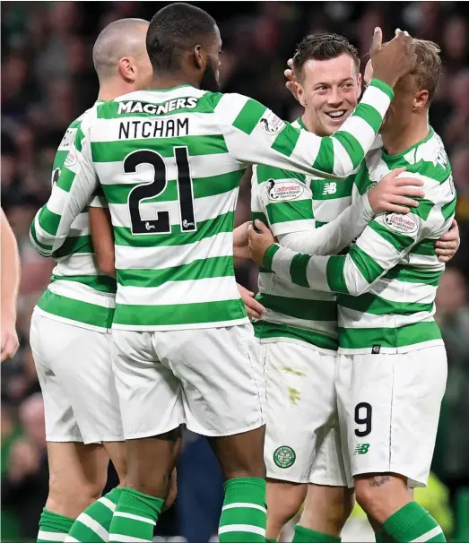  ?? Pictures: SNS ?? doubters wrong by pulling all the strings for Celtic – capped with the second goal in last night’s victory