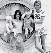  ??  ?? Rainey in 1970 with his first wife Jane and their children Saffron and Rose: ‘None of us were particular­ly moneyorien­tated’